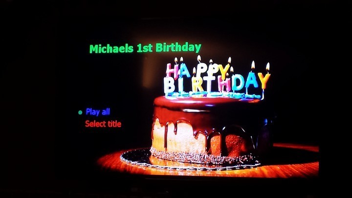 Michael's 1st Birthday DVD