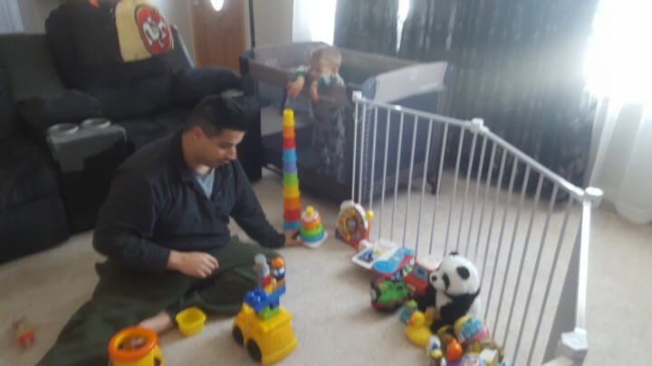 Daddy Building Obstacle Course