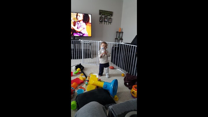 Michael Wearing Daddy's Sock