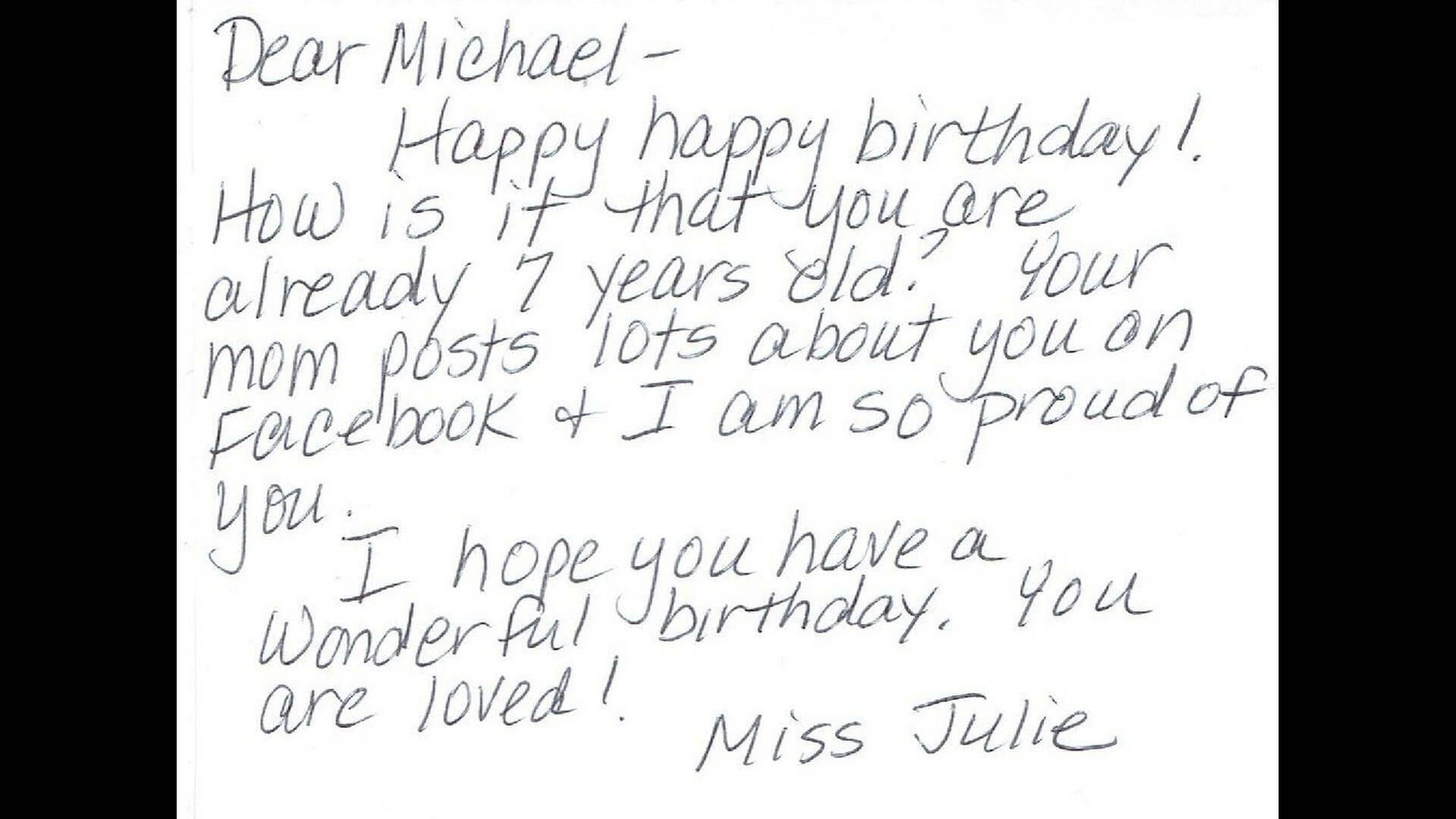 I am 7 years today.